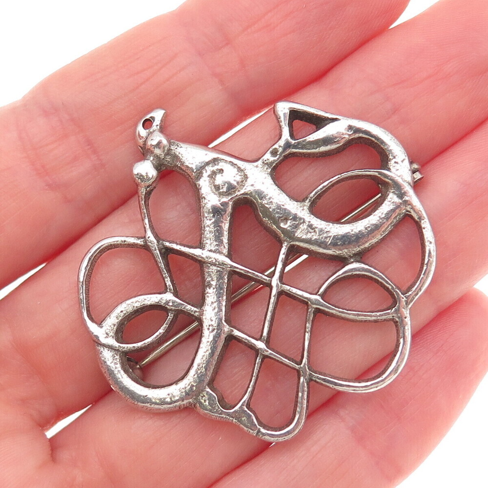 David Andersen 925S Sterling Silver Vintage Norway Viking Period 1000 AD Brooch